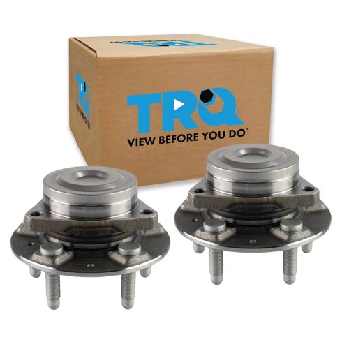 Chevrolet Buick Cadillac Driver & Passenger Side 2 Piece Wheel Bearing & Hub Assembly Set TRQ BHA65651
