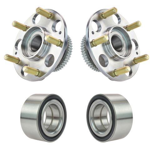 Honda Accord Acura TL Front & Rear 4 Piece Wheel Bearing & Hub Kit TRQ BHA71562