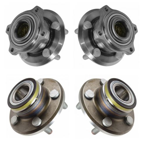 Dodge Charger Magnum Chrysler 300 Front & Rear 4 Piece Wheel Bearing & Hub Assembly Set TRQ BHA34238