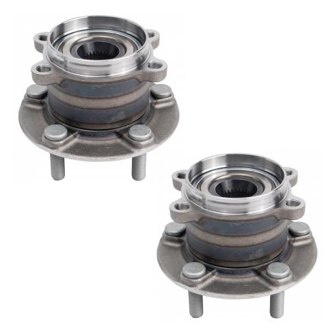 Mazda CX-9 Rear Driver & Passenger Side 2 Piece Wheel Bearing & Hub Assembly Set TRQ BHA30429