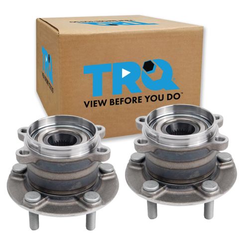 Mazda CX-9 Rear Driver & Passenger Side 2 Piece Wheel Bearing & Hub Assembly Set TRQ BHA30429
