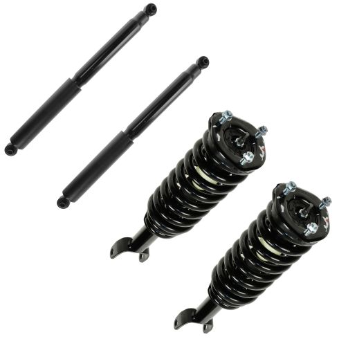 Dodge Dakota Mitsubishi Raider Front & Rear 4 Piece Complete Strut Assembly & Shock Absorber Kit TRQ SCA57163