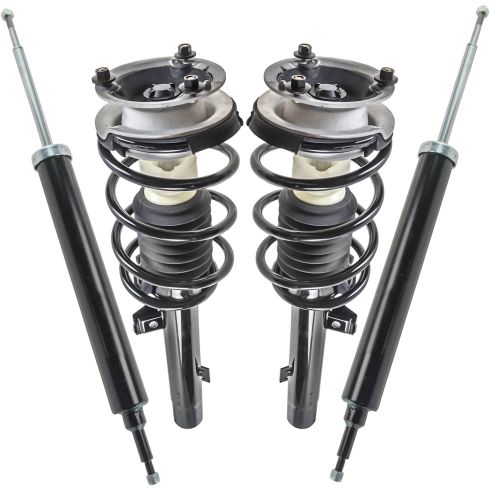 BMW Front & Rear 4 Piece Complete Strut Assembly & Shock Absorber Kit TRQ SKA61021