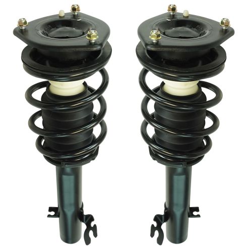 Mini Cooper Front Driver & Passenger Side 2 Piece Strut & Spring Assembly Set TRQ SCA57302