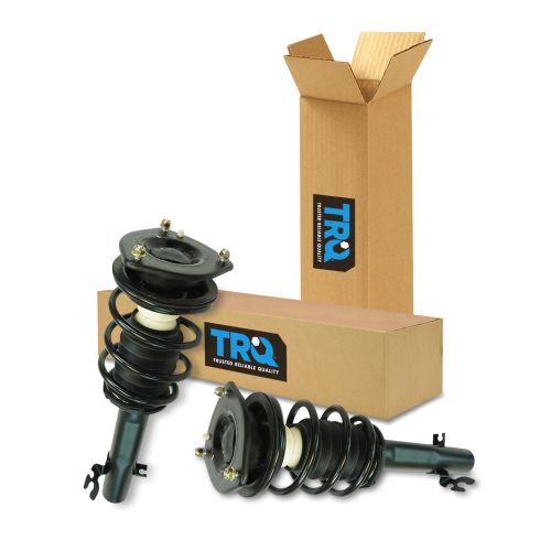 Mini Cooper Front Driver & Passenger Side 2 Piece Strut & Spring Assembly Set TRQ SCA57302