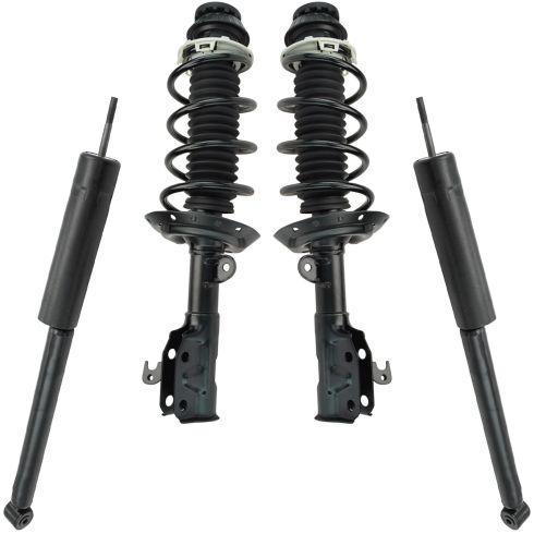 2009-13 Honda FIT Front & Rear 4 Piece Complete Strut Assembly & Shock Absorber Kit TRQ SKA61059