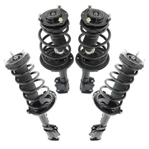Toyota Highlander Front & Rear 4 Piece Strut & Spring Assembly Set TRQ SCA64066