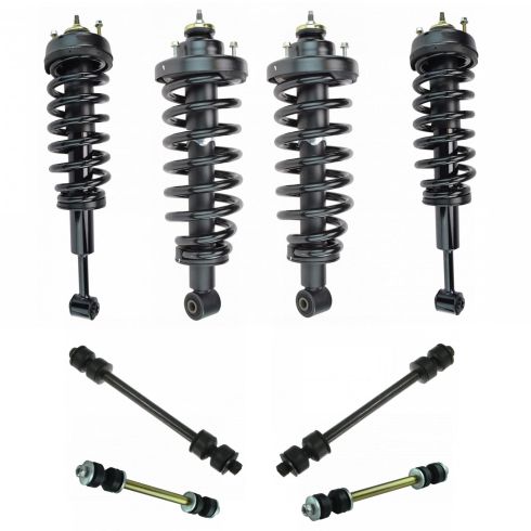 2006-10 Ford Explorer Mercury Mountaineer Front & Rear 8 Piece Suspension Kit TRQ SCA67123