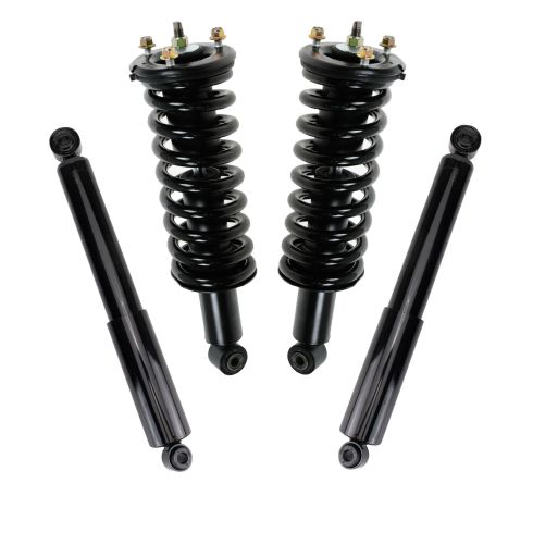 Nissan Xterra Front & Rear 4 Piece Complete Strut Assembly & Shock Absorber Kit TRQ SKA32703