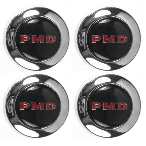1967-70 Pontiac Rallye 2 Wheel Center Cap with Black Center & Red PMD 4 Piece Set DIY Solutions WTS00082