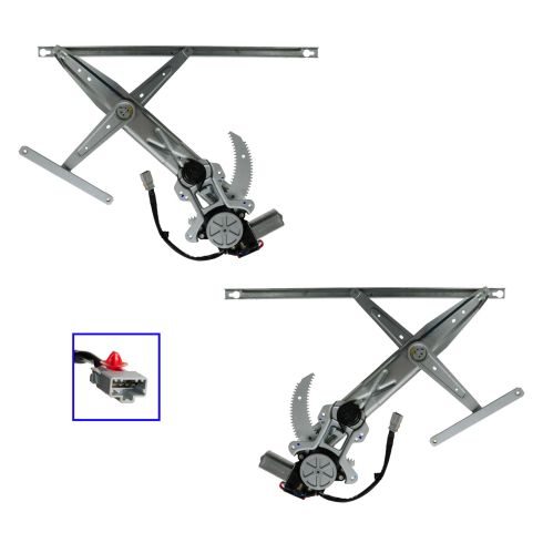 1993-95 Honda Civic Coupe Driver & Passenger Side 2 Piece Power Power Window Motor & Regulator Assembly Set TRQ WRA50240