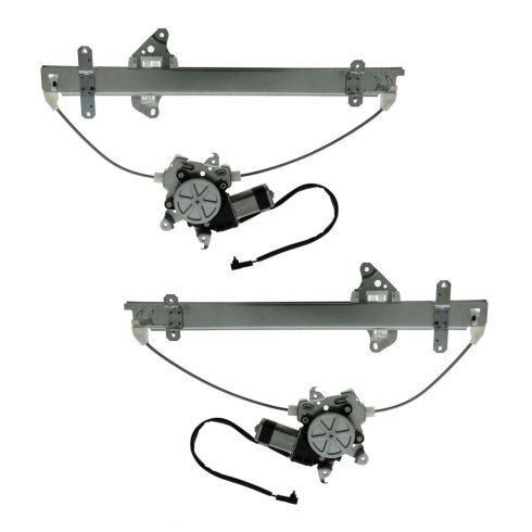 Nissan Maxima Infiniti I30 Front Driver & Passenger Side Power 2 Piece Power Window Motor & Regulator Assembly Set TRQ WRA50336