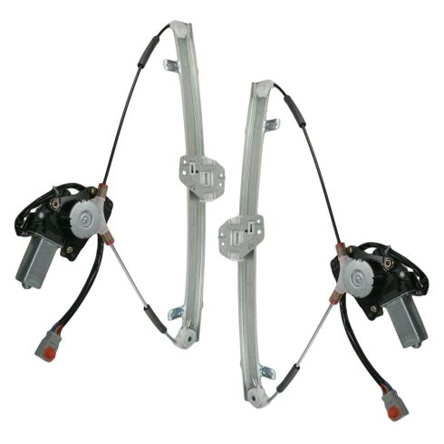 2003-08 Honda Pilot Front Driver & Passenger Side 2 Piece Power Power Window Motor & Regulator Assembly Set TRQ WRA50425
