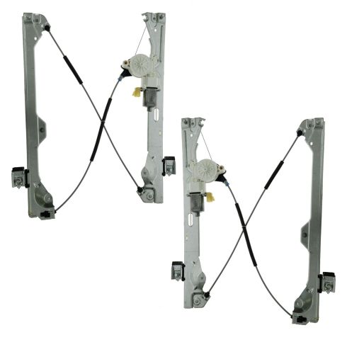 Chevrolet GMC Cadillac Rear Driver & Passenger Side Power 2 Piece Power Window Motor & Regulator Assembly Set TRQ WRA50453