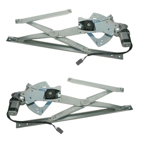 Ford Mazda Mercury Front Driver & Passenger Side Power 2 Piece Power Window Motor & Regulator Assembly Set TRQ WRA50490