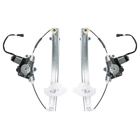 2000-05 Hyundai Accent Rear Driver & Passenger Side 2 Piece Power Power Window Motor & Regulator Assembly Set TRQ WRA50509
