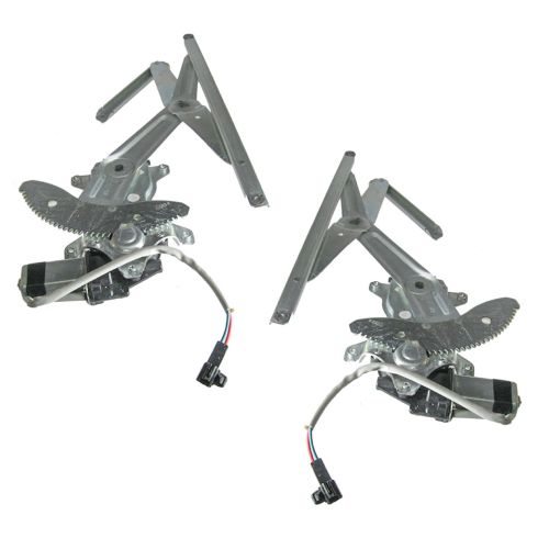 1998-02 Chevrolet Prizm Toyota Corolla Front Driver & Passenger Side Power 2 Piece Power Window Motor & Regulator Assembly Set TRQ WRA50521