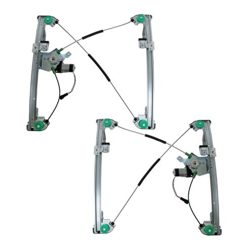 Ford F150 Front Driver & Passenger Side Power 2 Piece Power Window Motor & Regulator Assembly Set TRQ WRA50525