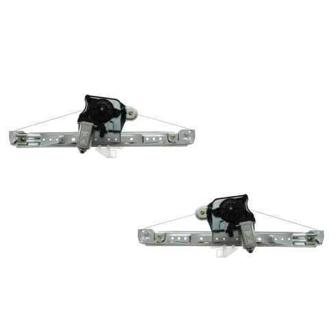 2004-08 Chrysler Pacifica Rear Driver & Passenger Side 2 Piece Power Power Window Motor & Regulator Assembly Set TRQ WRA50579