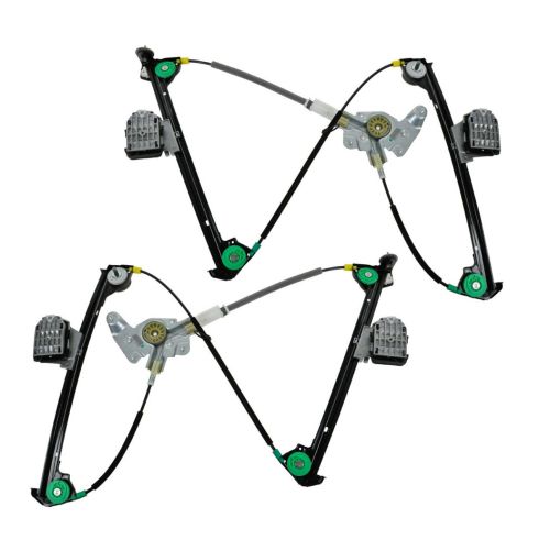 2005-09 Ford Mustang Driver & Passenger Side 2 Piece Power Window Regulator Set TRQ WRA50853