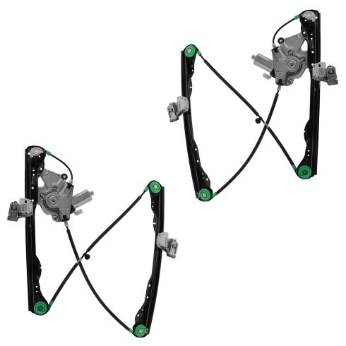 Ford Focus Front Driver & Passenger Side Power 2 Piece Power Window Motor & Regulator Assembly Set TRQ WRA50985