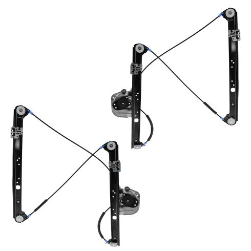 2000-06 BMW X5 Front Driver & Passenger Side 2 Piece Power Window Regulator Set TRQ WRA50989