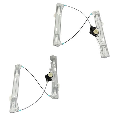 BMW Front Driver & Passenger Side Power 2 Piece Window Regulator Set TRQ WRA65489