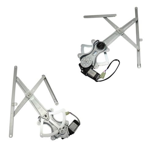 Toyota Lexus Front Driver & Passenger Side Power 2 Piece Power Window Motor & Regulator Assembly Set TRQ WRA65485