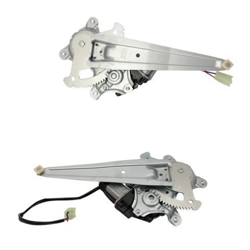 Toyota Highlander Rav4 Scion xD Rear Driver & Passenger Side Power 2 Piece Power Window Motor & Regulator Assembly Set TRQ WRA65492