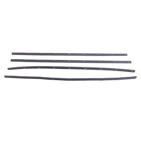 1970-71 Ford Maverick Driver & Passenger Side Inner & Outer 4 Piece Door Window Belt Weatherstrip Kit Fairchild Automotive KF2074