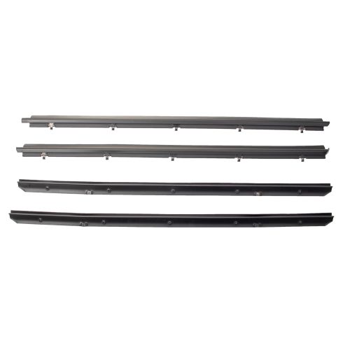 Chevrolet GMC Olds Driver & Passenger Side 8 Piece Door Window Belt Weatherstrip Kit Fairchild Automotive KG1001-8