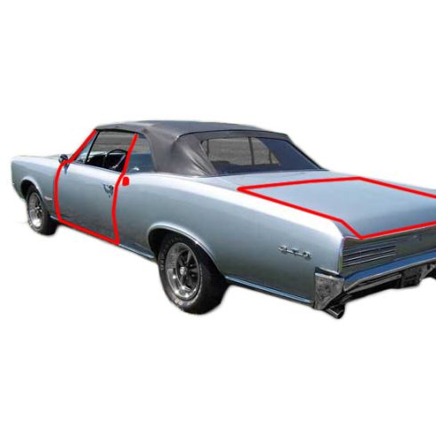 1966-67 Buick Pontiac Olds 9 Piece Weatherstrip Seal Kit DIY Solutions WSS00499