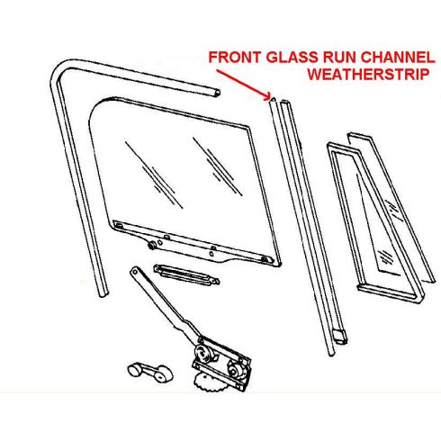 Jeep Front Window Glass Run Channel 2 Piece Set Fairchild Automotive 1AWSK00253