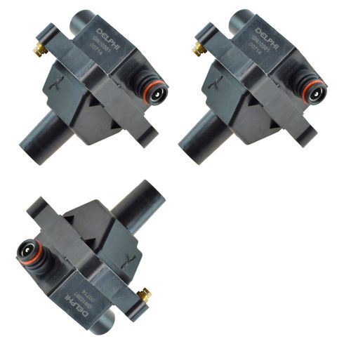 Mercedes Benz 3 Piece Ignition Coil Set Delphi DEERK00021