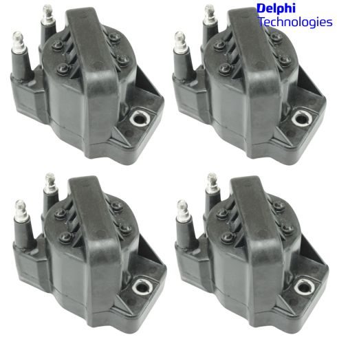Chevrolet Cadillac Olds 4 Piece Ignition Coil Set Delphi DEERK00046