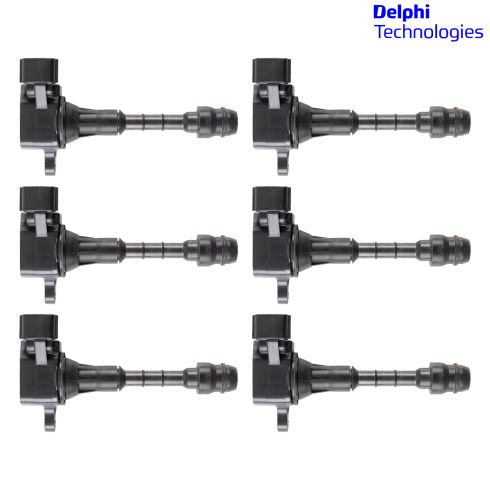 Nissan 350Z Infiniti FX35 G35 M35 6 Piece Ignition Coil Set Delphi DEERK00113