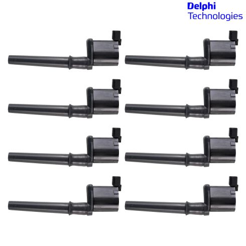 Ford Lincoln Mercury 8 Piece Ignition Coil Set Delphi DEERK00124