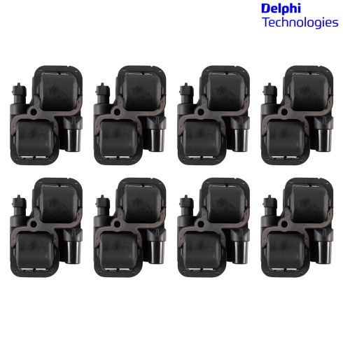 Mercedes Benz 8 Piece Ignition Coil Set Delphi DEERK00126