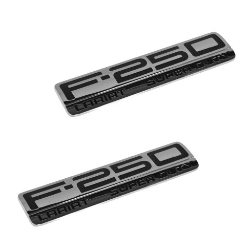 2005-07 Ford F250 Super Duty Truck Lariat Fender Mounted Nameplate 2 Piece Set Ford OEM FDBMK00007
