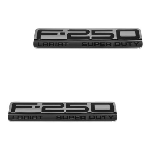 2005-07 Ford F250 Super Duty Truck Lariat Fender Mounted Nameplate 2 Piece Set Ford OEM FDBMK00007