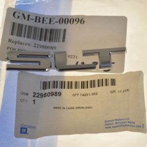 GMC Nameplate General Motors OEM 22980989