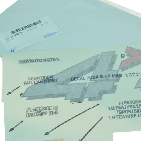 Chevrolet GMC Bed Mounted Decal General Motors OEM 15779675