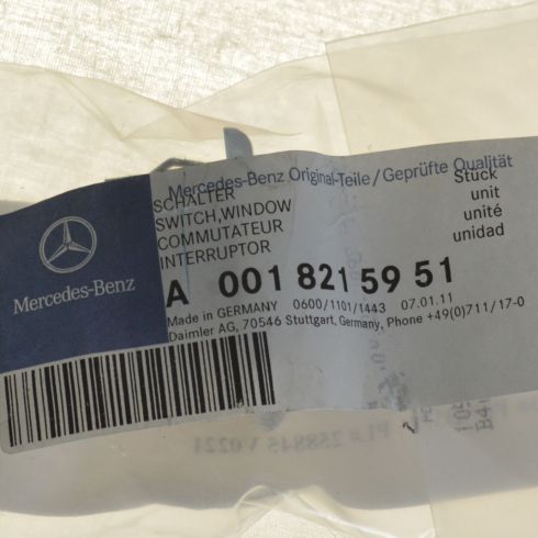 Mercedes Benz Power Window Switch Mercedes Benz 001-821-59-51