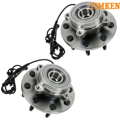 Dodge Ram 1500 2500 3500 Front Driver & Passenger Side 2 Piece Wheel Bearing & Hub Assembly Set Timken TKSHS00062
