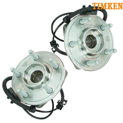 Jeep Liberty Dodge Nitro Front Driver & Passenger Side 2 Piece Wheel Bearing & Hub Assembly Set Timken TKSHS00658