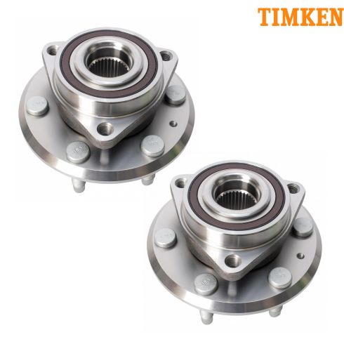 Chevrolet GMC Buick Saturn Driver & Passenger Side 2 Piece Wheel Bearing & Hub Assembly Set Timken TKSHS00724