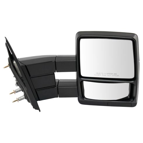 2004-14 Ford F150 Truck Passenger Side Manual Textured Black Towing Mirror Manual, without Spotter Mirror Trail Ridge TR00635