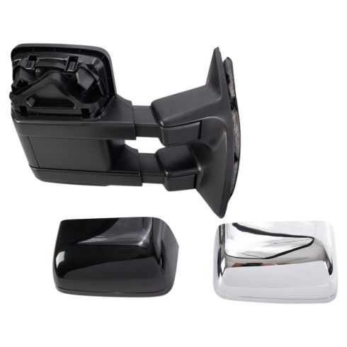 Ford Driver & Passenger Side 8 Piece Mirror Set with Chrome Mirror Caps with Paint to Match Mirror Caps Trail Ridge TR00044