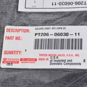 Toyota Solara Front & Rear 4 Piece Floor Mat Set Toyota OEM PT206-06030-11