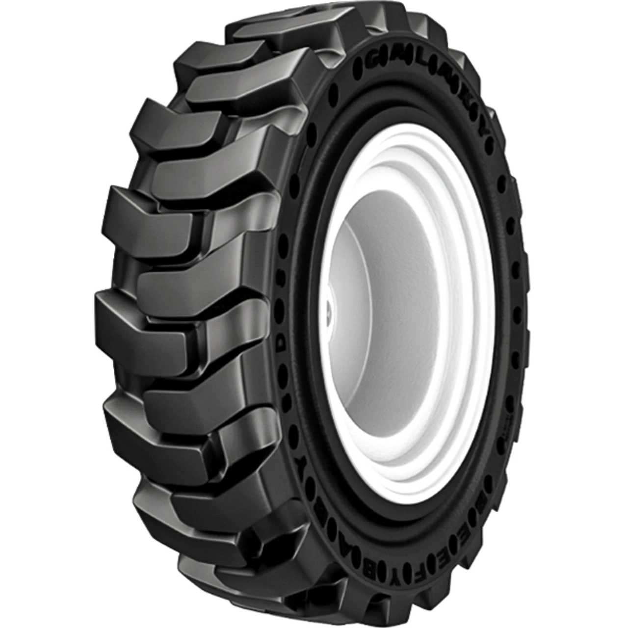 Galaxy Beefy Baby SDS Left 33X12.00-20 159A4 8 x 8 Solid White Tire and Wheel Assembly